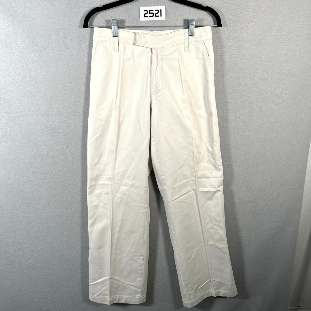 Old Navy Dress Pants Womens 4 Beige Cotton Flat Front Straight Leg Formal Oxford